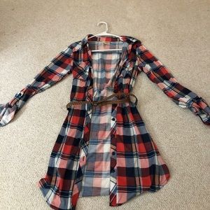 Flannel dress super cute